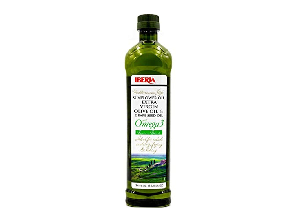 Iberia Sunflower Oil Extra Virgin Olive Oil & Grape Seed Oil 34FL oz