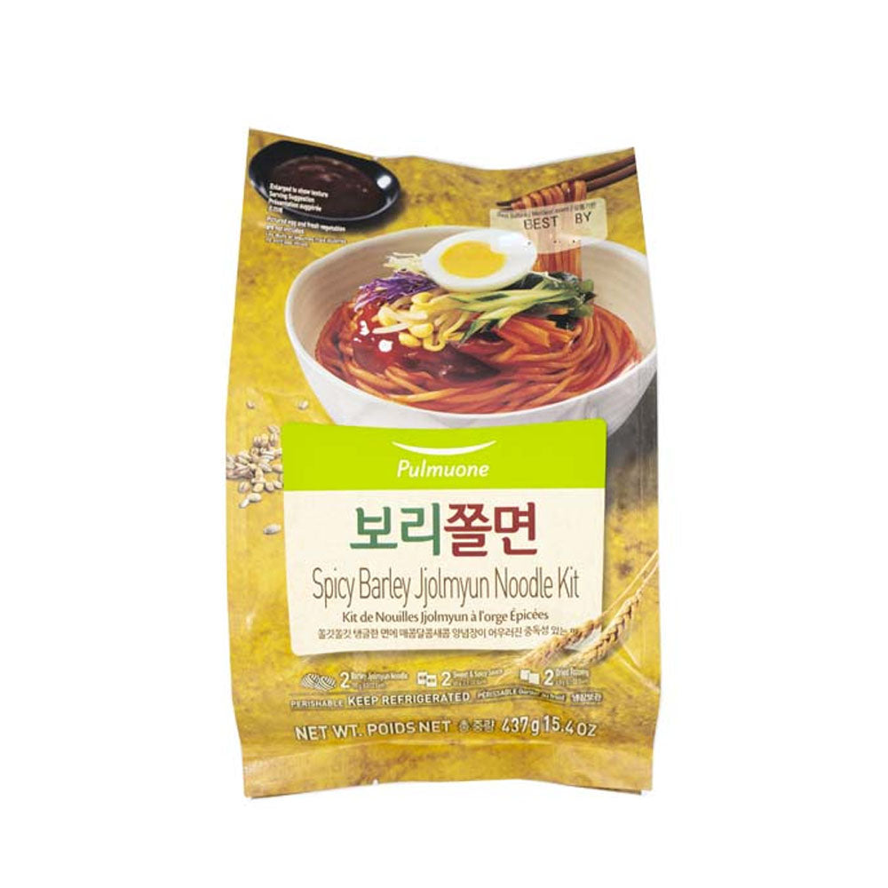 Pulmuone Spicy Barley Jjolmyun Noodle Kit 437g
