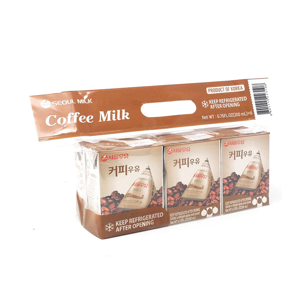 Seoul Milk Coffee Flavored Milk Drink 190ml X 6