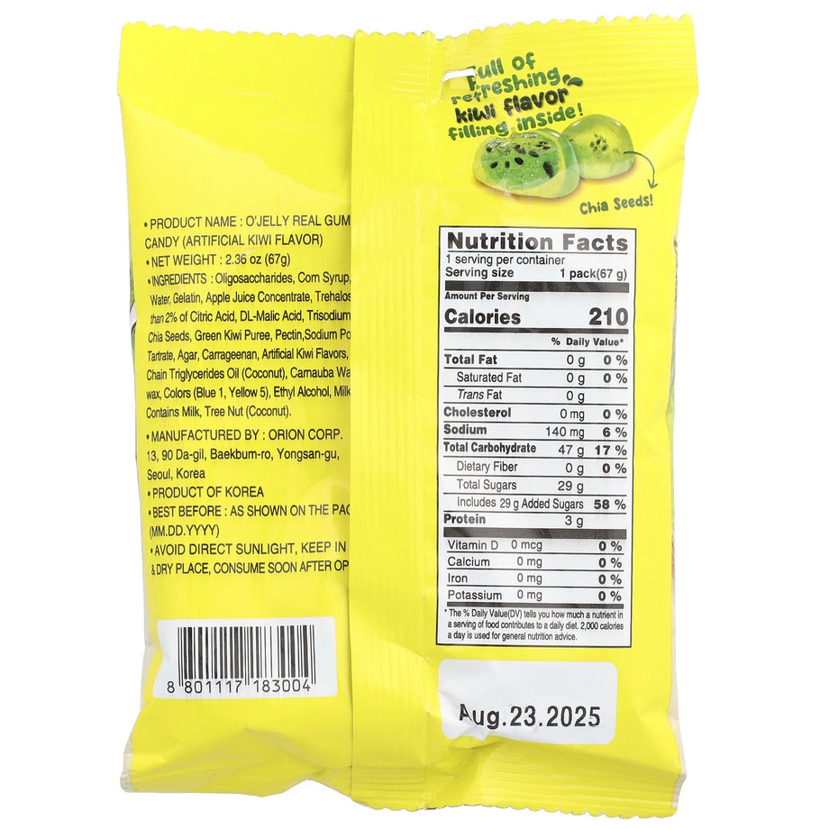 ORION O'JELLY GUMMY CANDY REAL KIWI multipack 36 g*6 pack, 오젤리