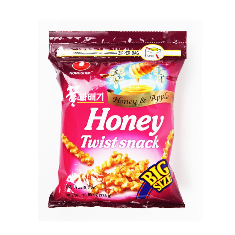 NongShim Honey Twist Snack Big Size 10.05oz, 농심 꿀꽈배기 패밀리팩 285g