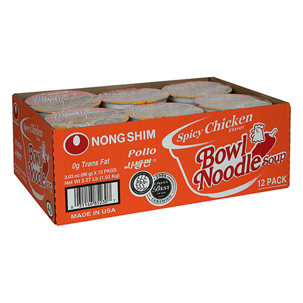 Nongshim Bowl Noodle Soup Spicy Chicken 86g x 12