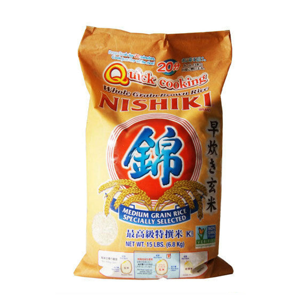 Nishiki Quick cooking Whole Grain Brown Rice 15LB
