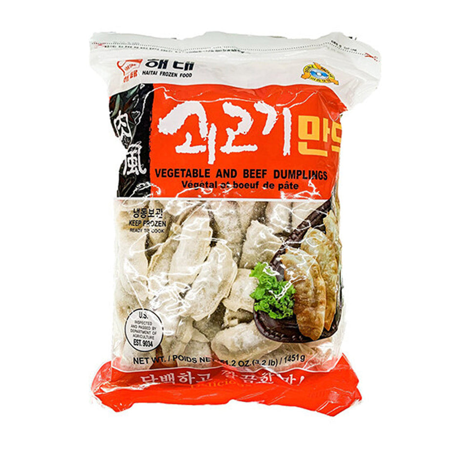 [Mega Fresh] Haetae Vegetable And Beef Dumplings 51.2oz 해태 쇠고기만두 1451g