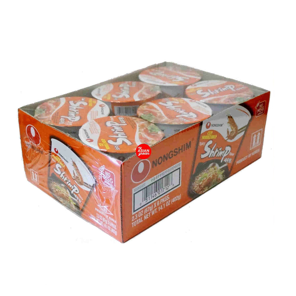 Nongshim Spicy Shrimp Cup Noodle Soup 75g X 6