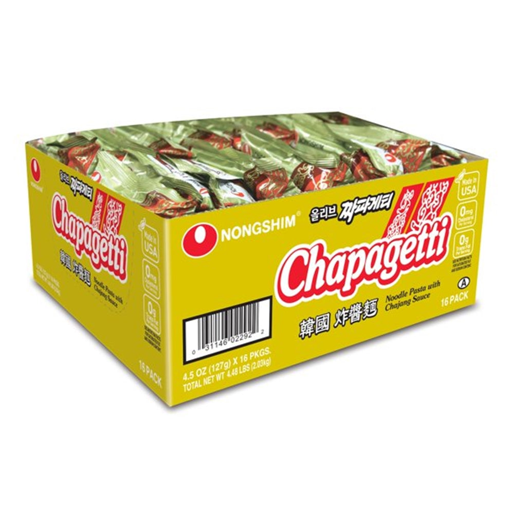 NongShim Chapagetti 4.5oz x 16, 농심 짜파게티 127g x 16 – MEGAMART