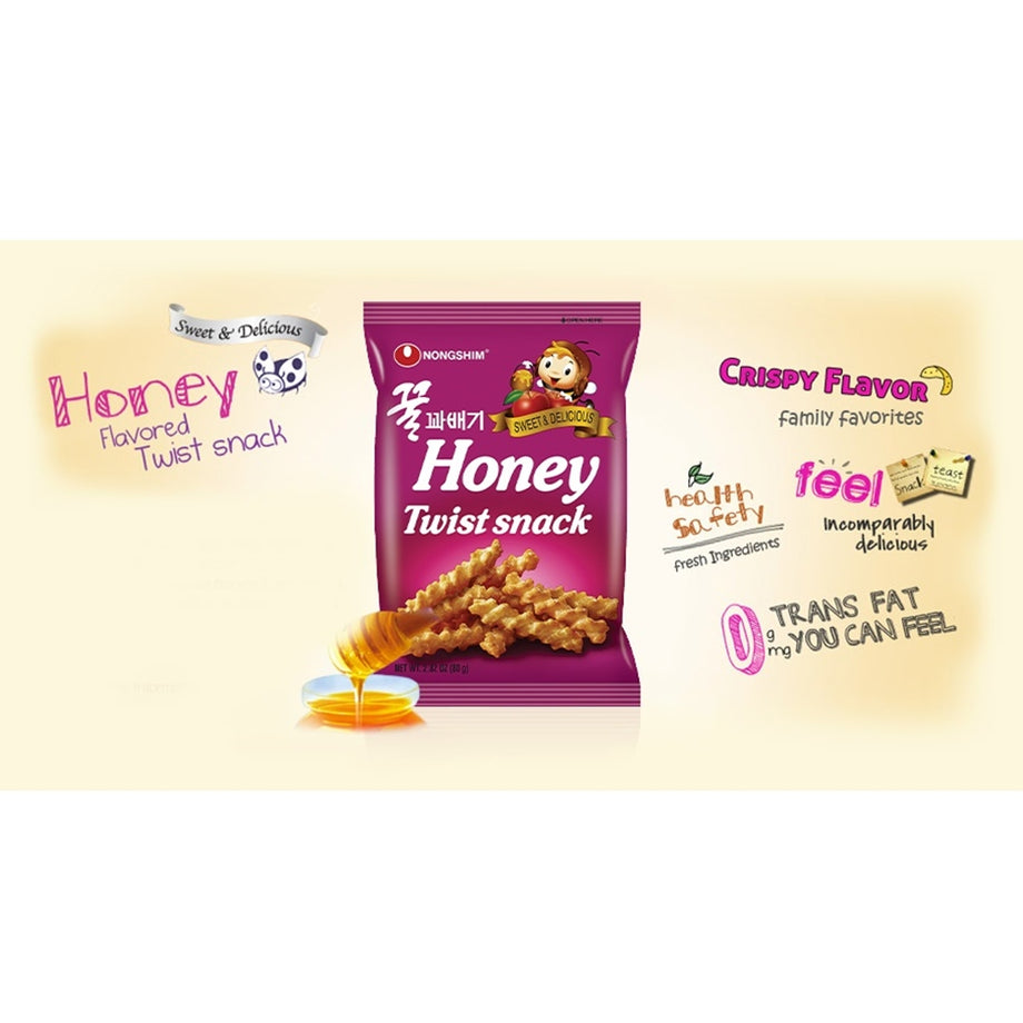 NongShim Honey Twist Snack Big Size 10.05oz, 농심 꿀꽈배기 패밀리팩 285g NongShim Honey Twist Snack Big Size 10.05oz, 농심 꿀꽈배기 패밀리팩 285g