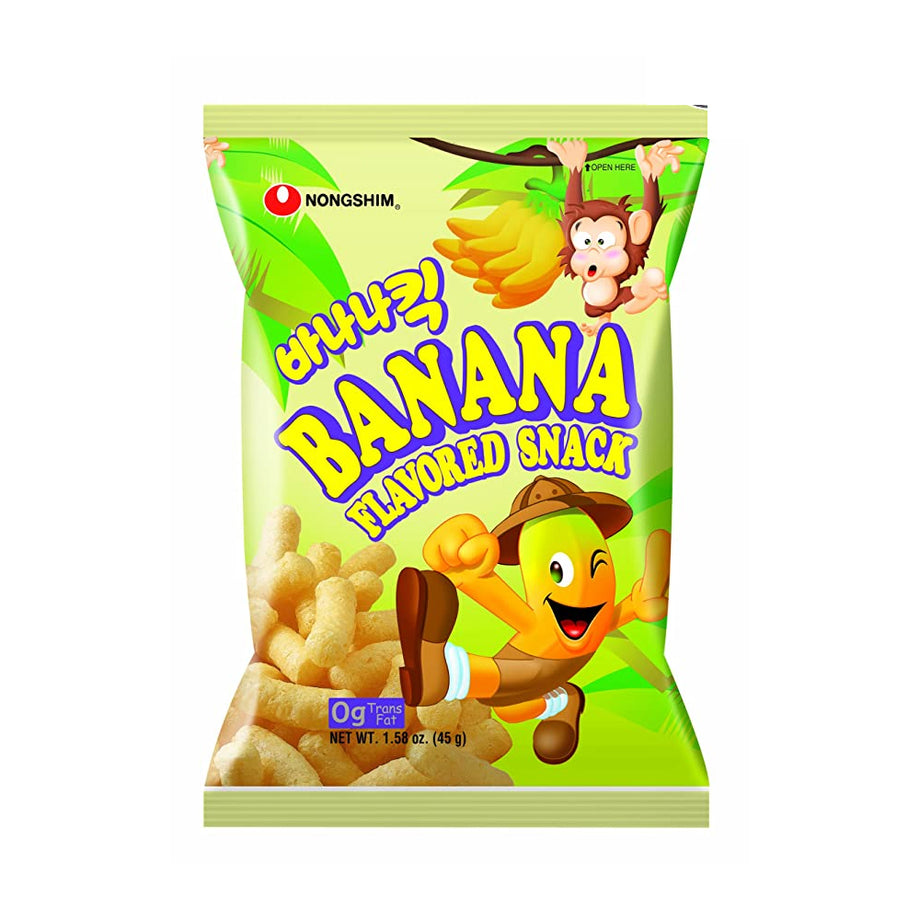 NongShim Banana Kick 1.58oz, 농심 바나나킥 45g – MEGAMART | MegaKfood