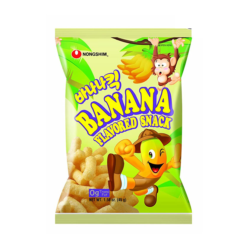 NongShim Banana Kick 1.58oz, 농심 바나나킥 45g MEGAMART MegaKfood