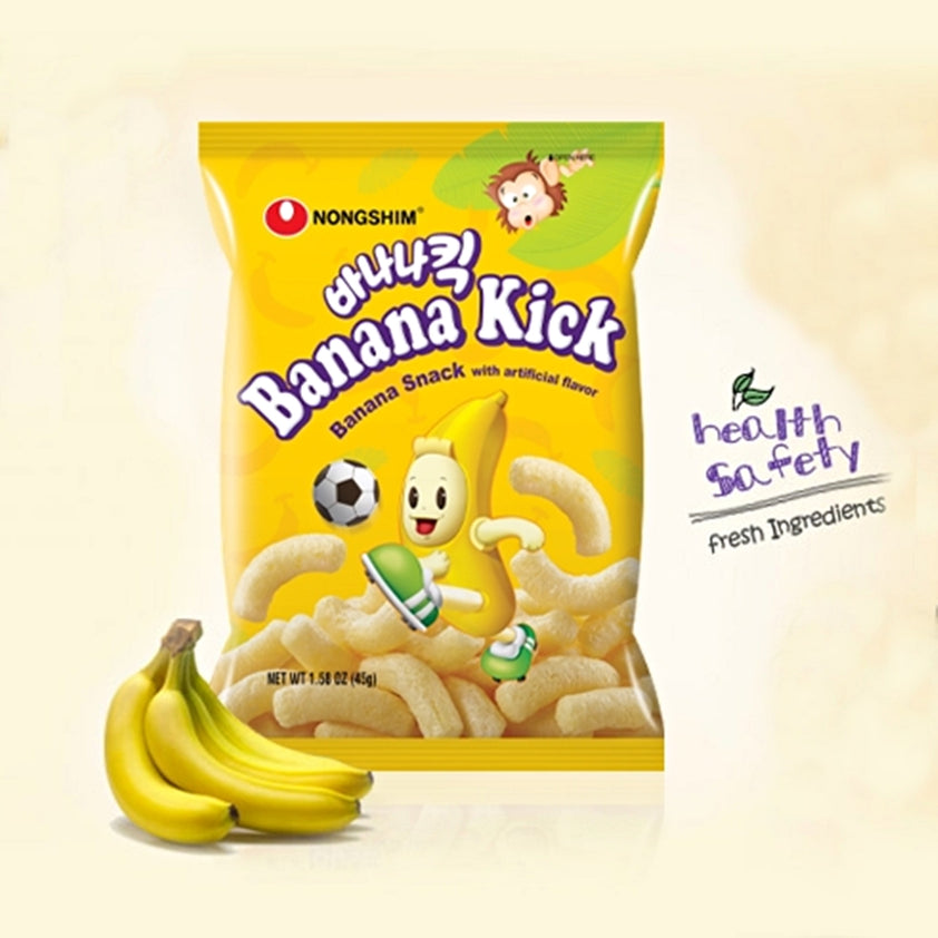 NongShim Banana Kick 1.58oz, 농심 바나나킥 45g MEGAMART MegaKfood