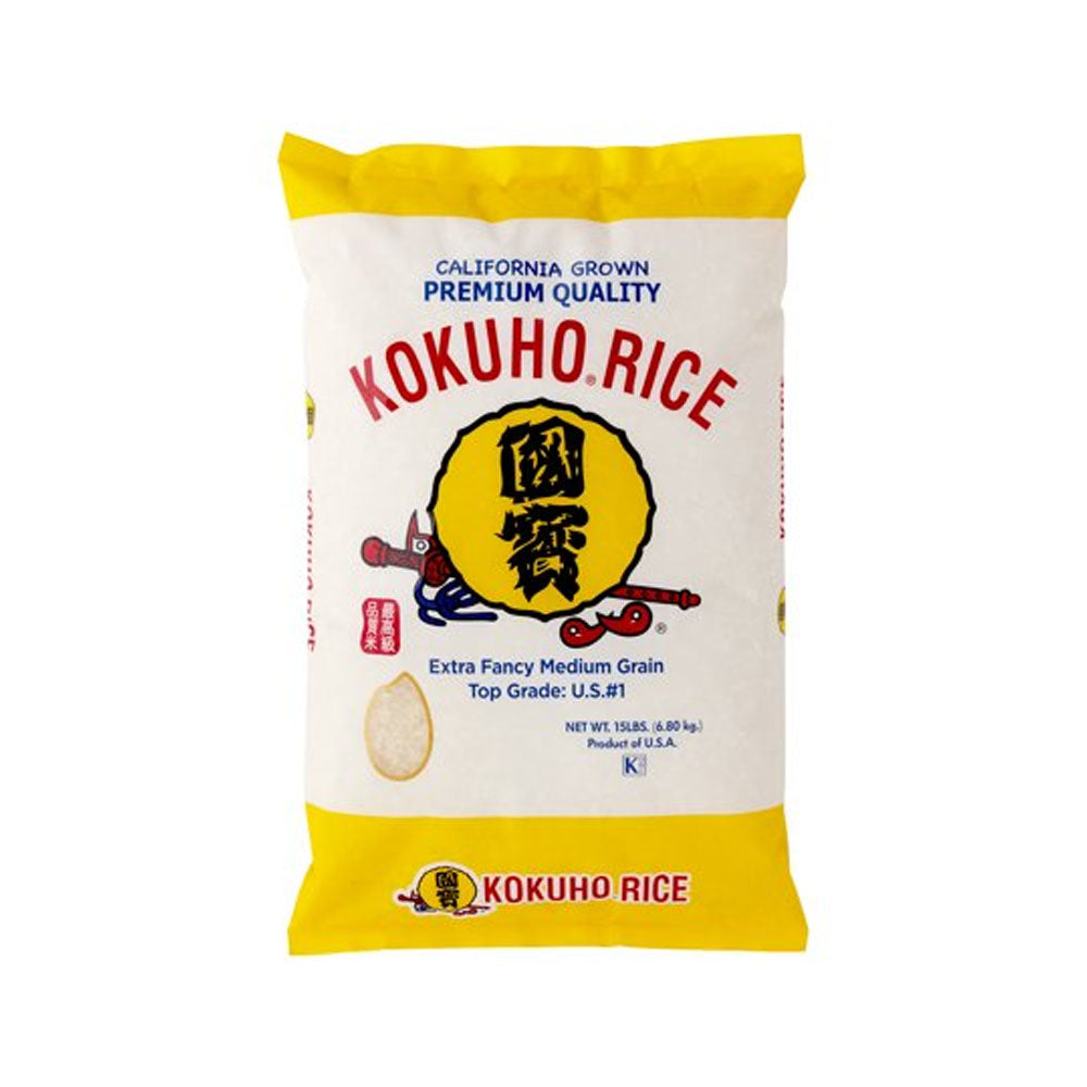Kokuho Rice Extra Fancy Medium Grain Yellow 15LB