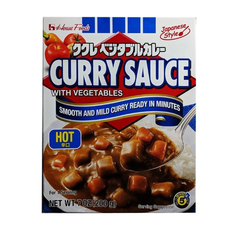 House Foods Curry Sauce With Vegetables Hot 200g