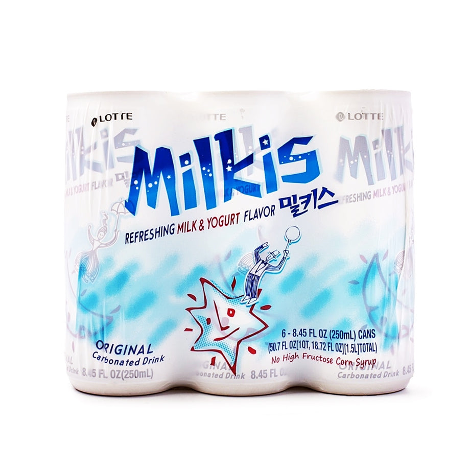 Lotte Milkis Original 8.45fl.oz x 6, 롯데 밀키스 오리지널 250ml x