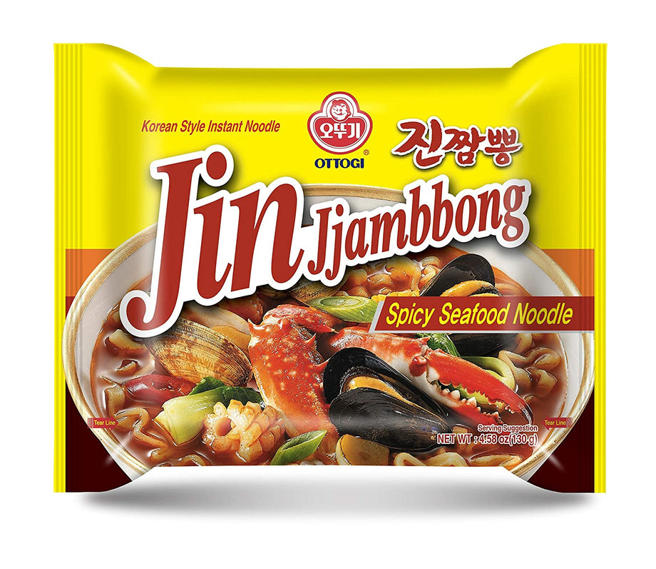 Ottogi Jin Jjambbong Ramyun 4.58oz x 4/ 오뚜기 진짬뽕 130g x 4