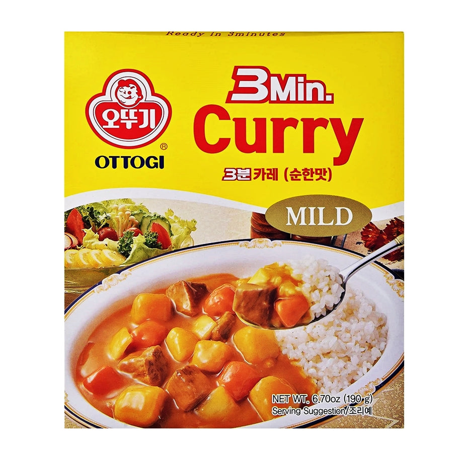 Ottogi 3Min. Curry Sauce MILD 6.7oz, 오뚜기 3분 카레 순한맛 190g
