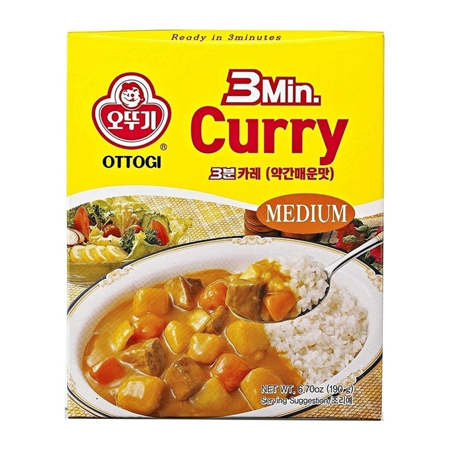 カロリームーブ3 清汁4 Ottogi 3Min. Curry Sauce MEDIUM 6.7oz, 오뚜기 3분 카레 약간매운맛