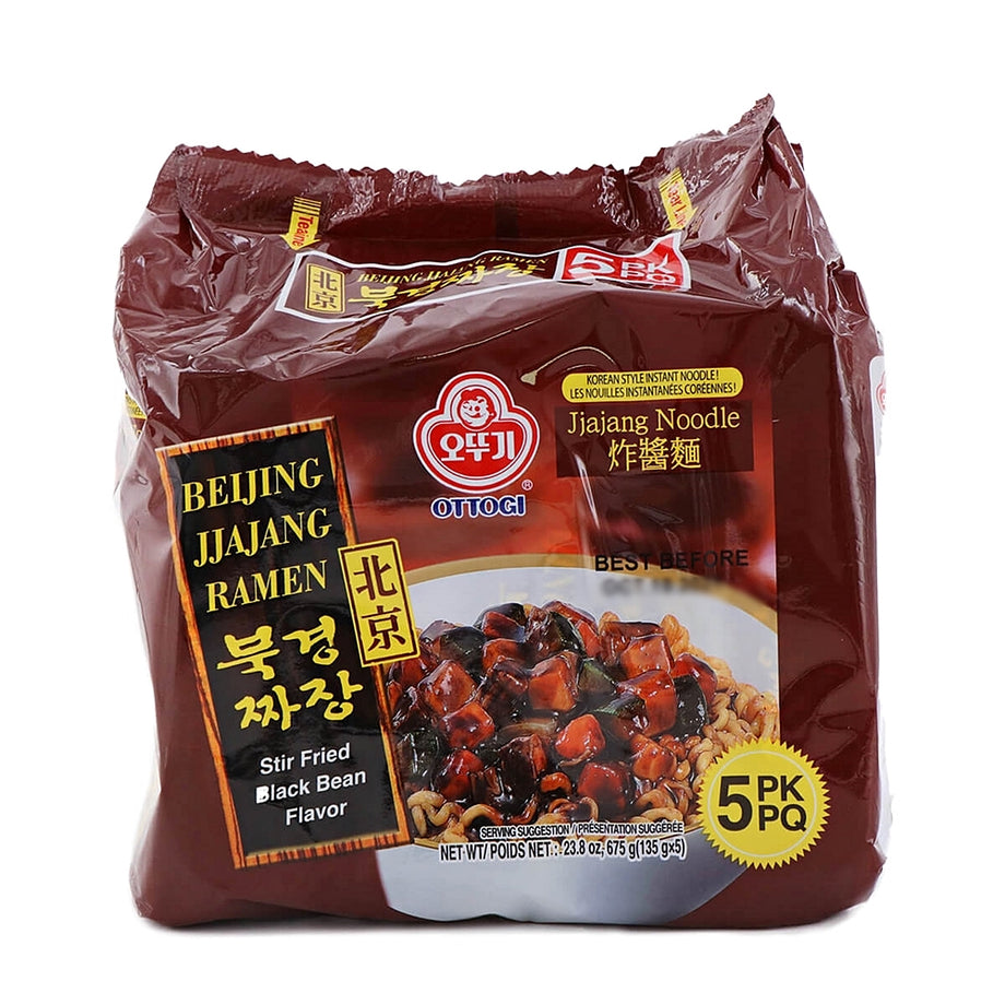 Ottogi Beijing Jjajang Ramen 4.76oz x 5, 오뚜기 북경짜장 135g x 5