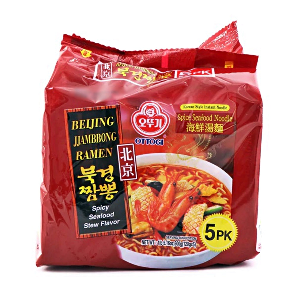 Ottogi Beijjing Jjambbong Ramen 4.23oz x 5, 오뚜기 북경짬뽕 120g x 5