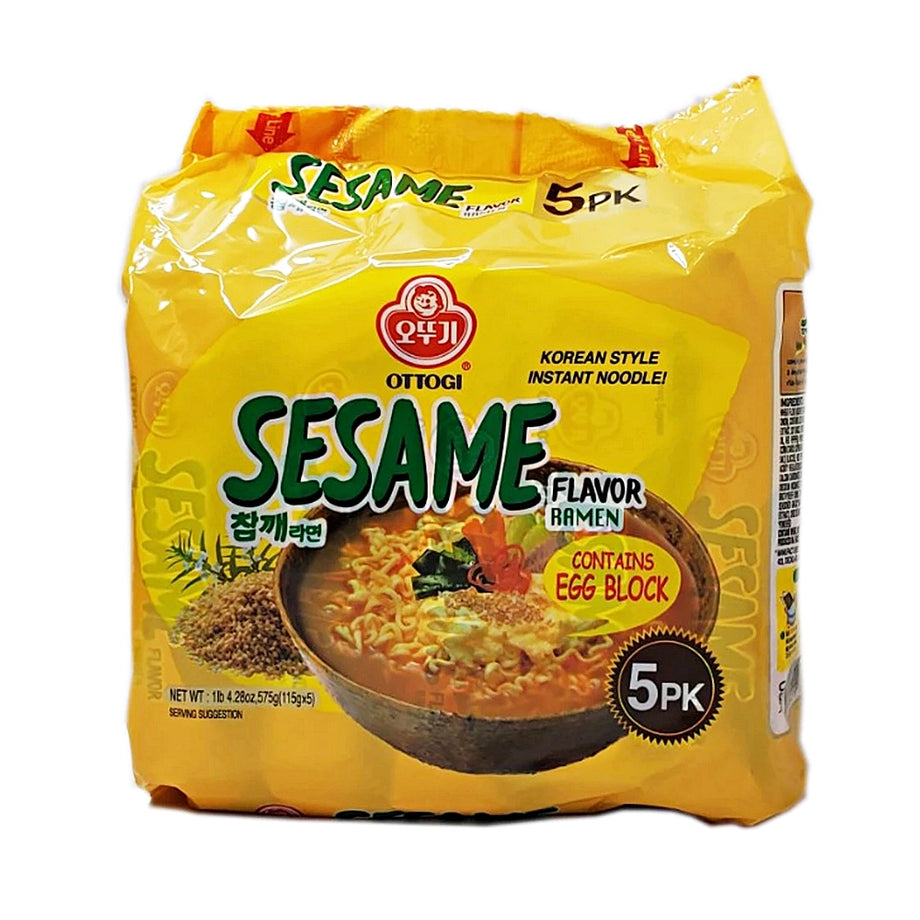 Ottogi Sesame Flavor Ramen 4.05oz x 5, 오뚜기 참깨라면 115g X 5