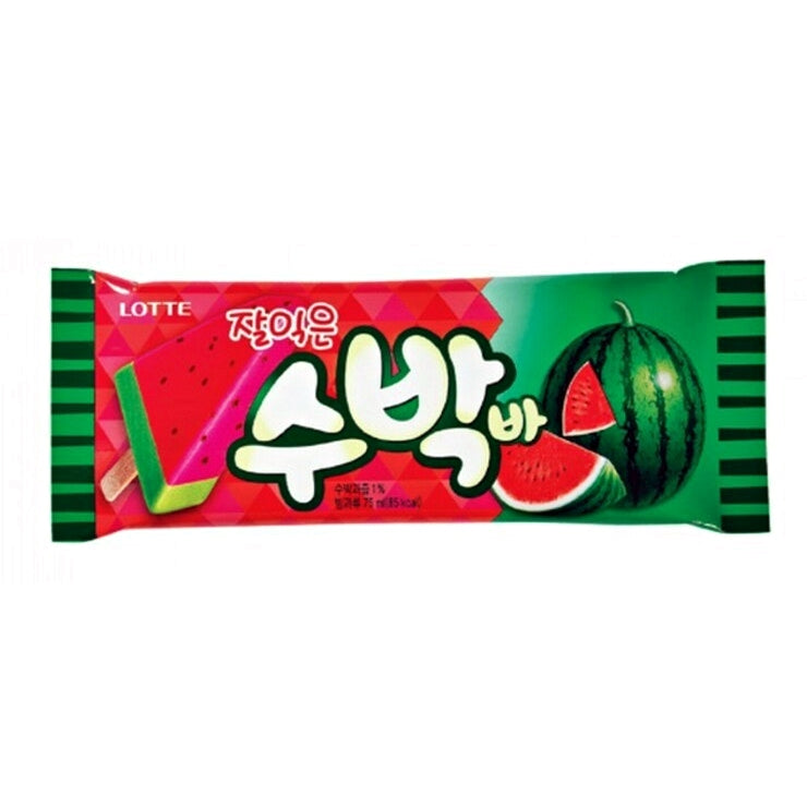[LOCAL ONLY] Lotte Watermelon Bar Ice Cream Multi 6 Ct , 롯데 죠스바 멀티 75ml x 6