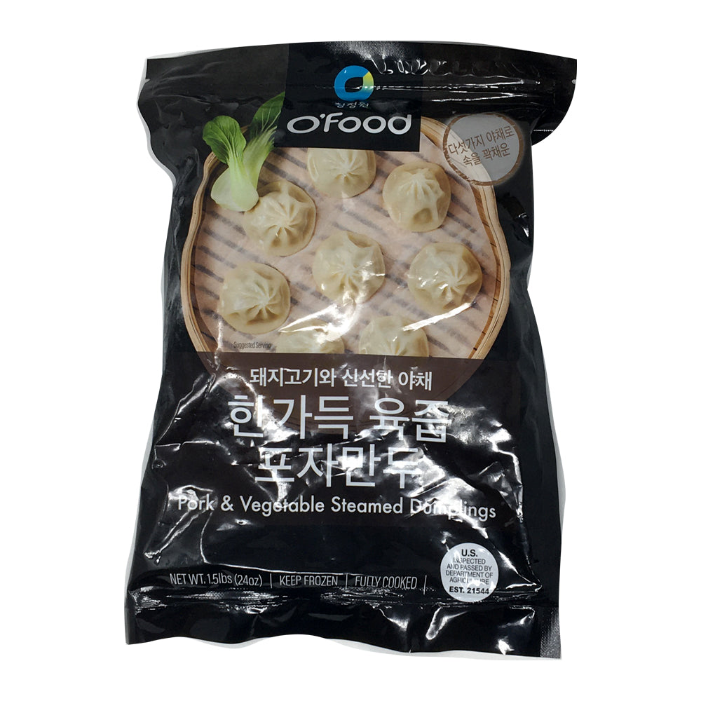 [Mega Fresh] Chung Jung One Pork & Vegetable Steamed Dumplings 24oz 청정원  한가득육즙 포자만두 680g