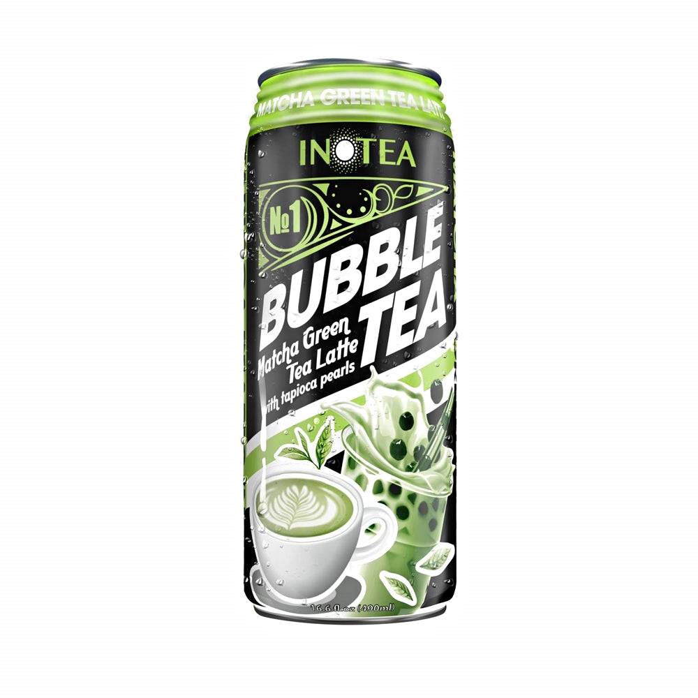 Inotea Bubble Tea Matcha Green Tea Latte 16.6fl.oz, 버블티 마차