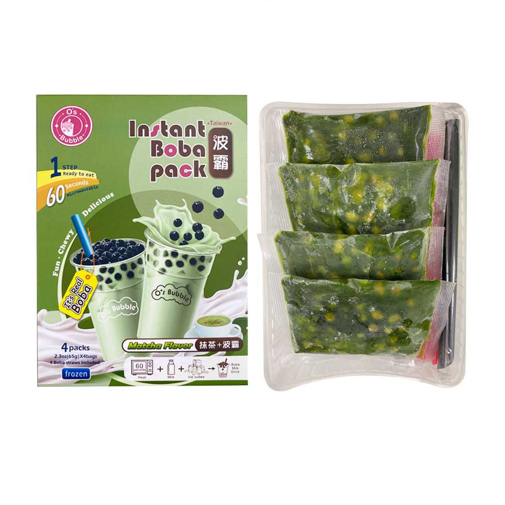O's Bubble Instant Boba Pack Matcha 65g x 4