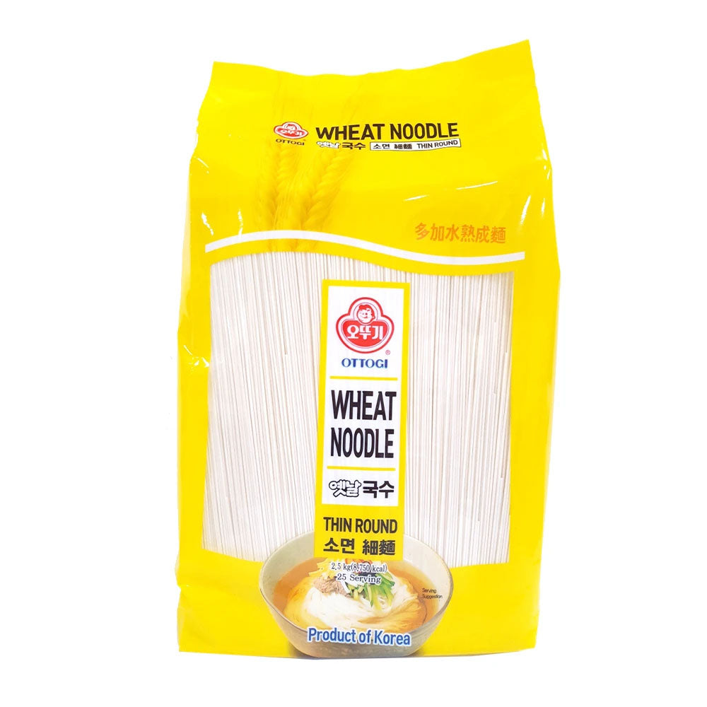 Ottogi Wheat Noodle Thin Round 2.5kg