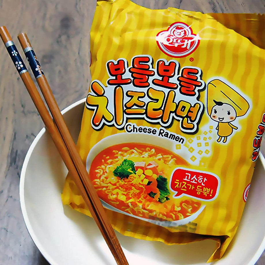 OTTOGI] Cheese Ramen Spicy Flavor, KOREAN STYLE INSTANT NOODLE 111g 8 pack