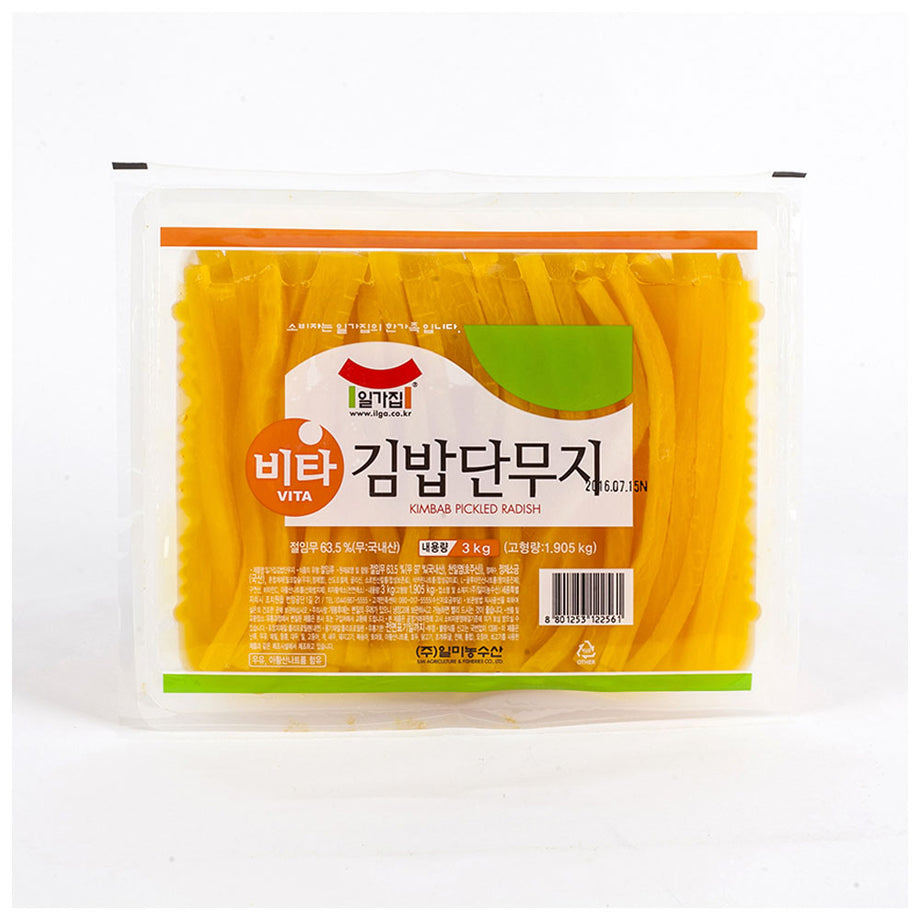 [Mega Fresh] Ilga Kimbob Pickled Radish 105.82oz 일가 김밥단무지 3kg