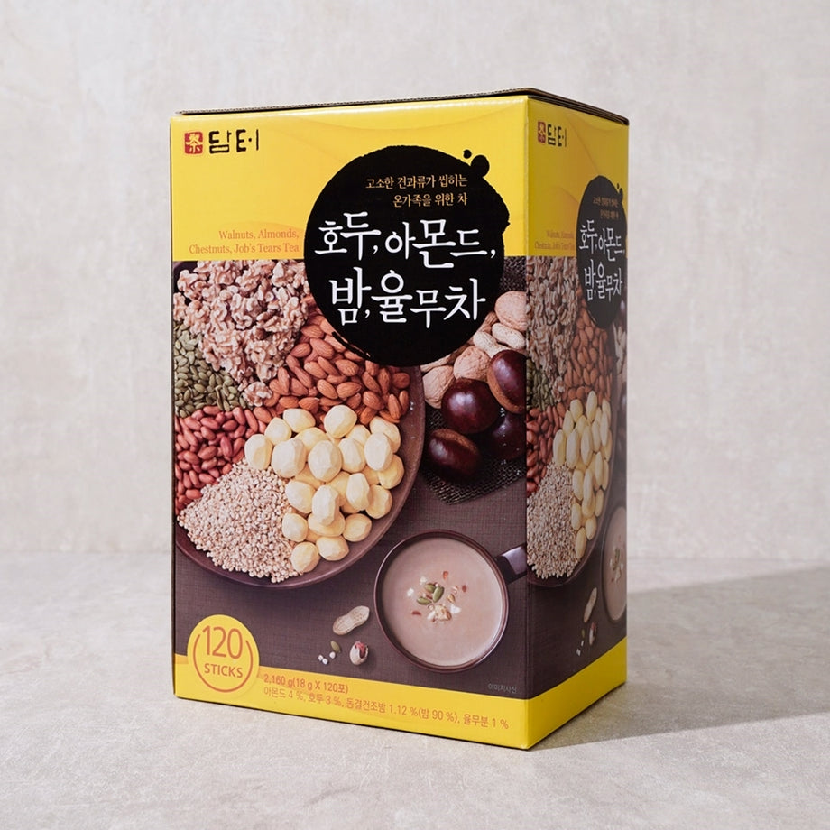 Damtuh Walnut Almond Chestnuts Job's Tears Tea 120 Ct, 담터 호두