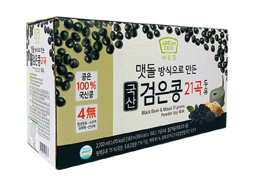 Areum Deul Black Bean & Mixed 21 Grains Powder Soy Milk 180ml X 15