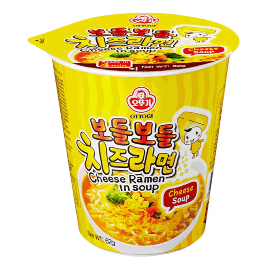 OTTOGI CHEESE RAMEN 62g x 6pk, 오뚜기 보들보들 치즈라면 62g x 6입